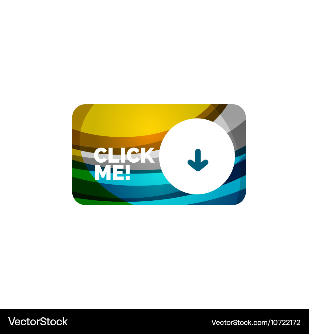Abstract rectangle button template Royalty Free Vector Image