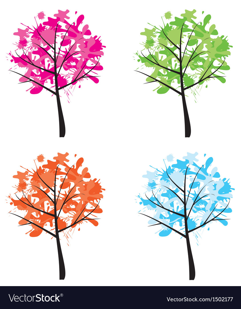 Ink tree Royalty Free Vector Image - VectorStock