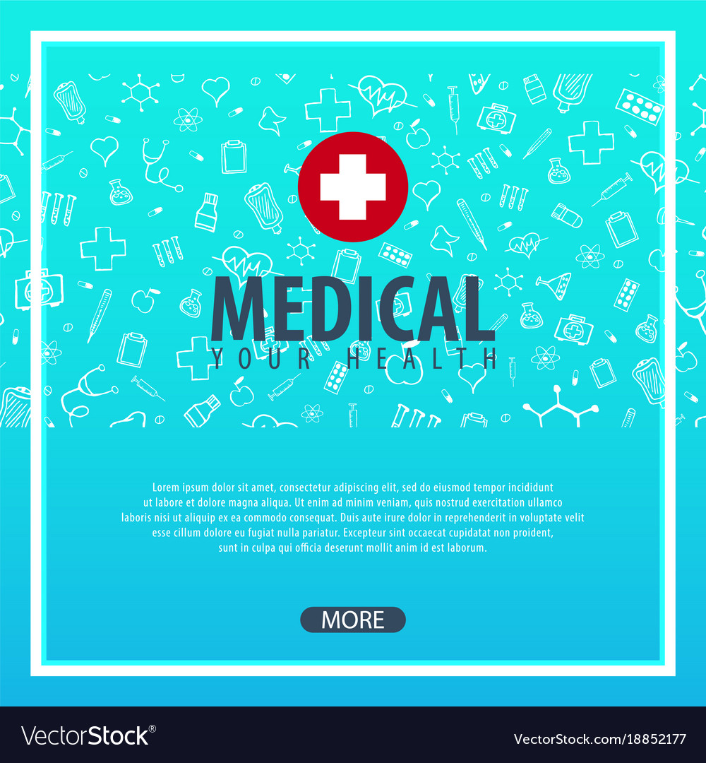 Medical background health care medicine Royalty Free Vector