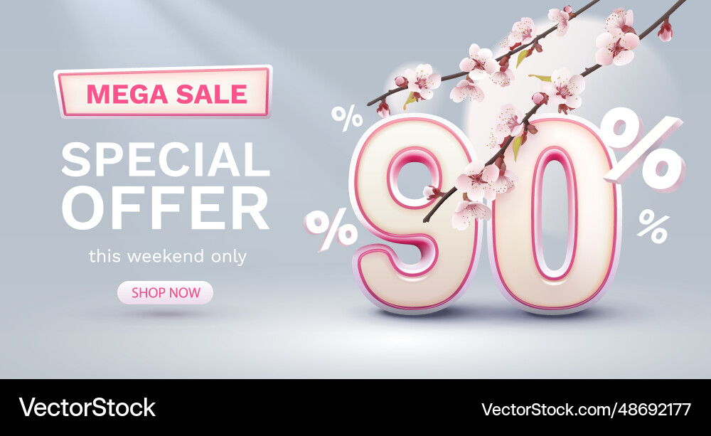 Special spring discount as a gift to the buyer Vector Image