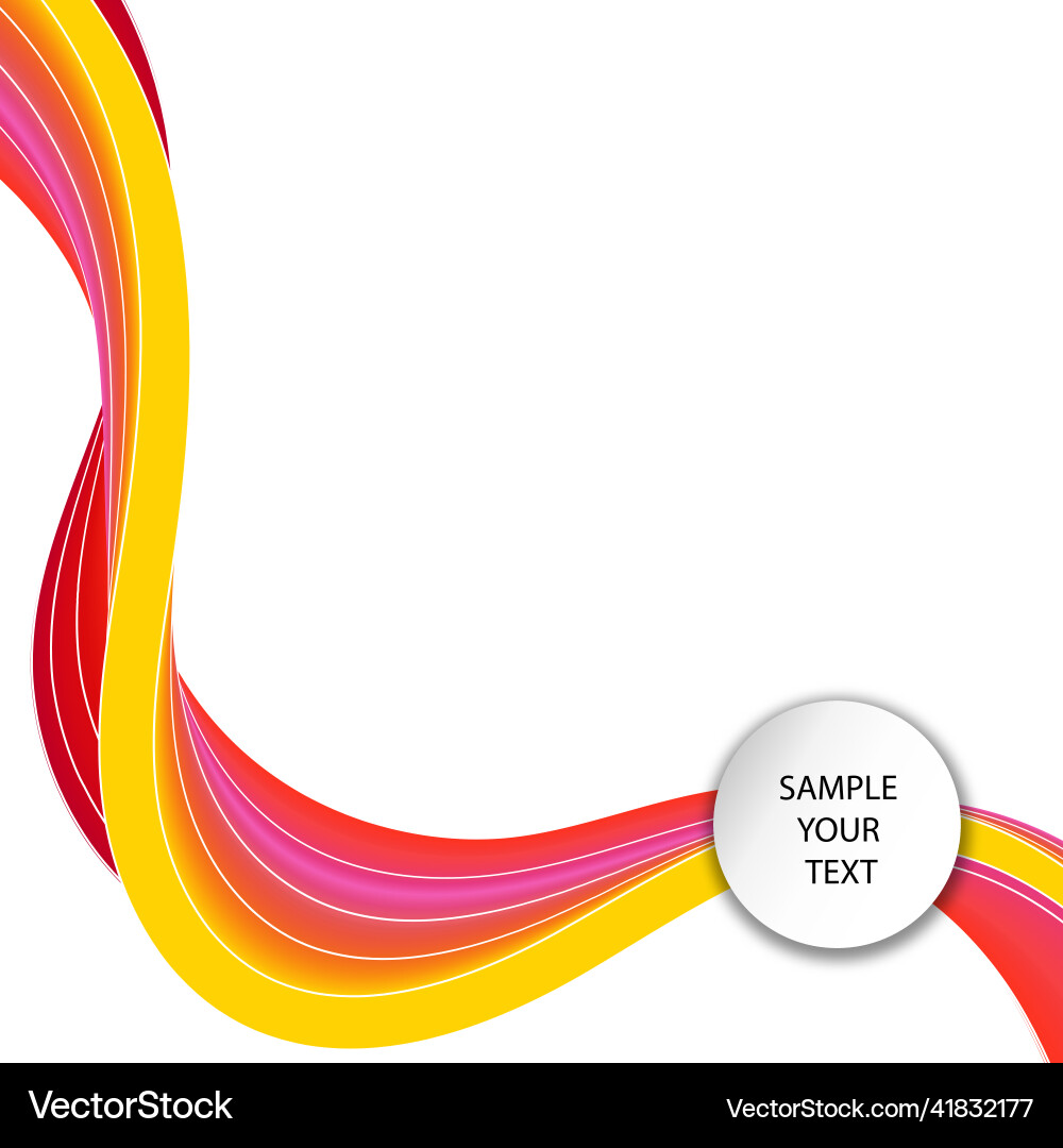 Volumetric 3d wave layout for presentation Vector Image
