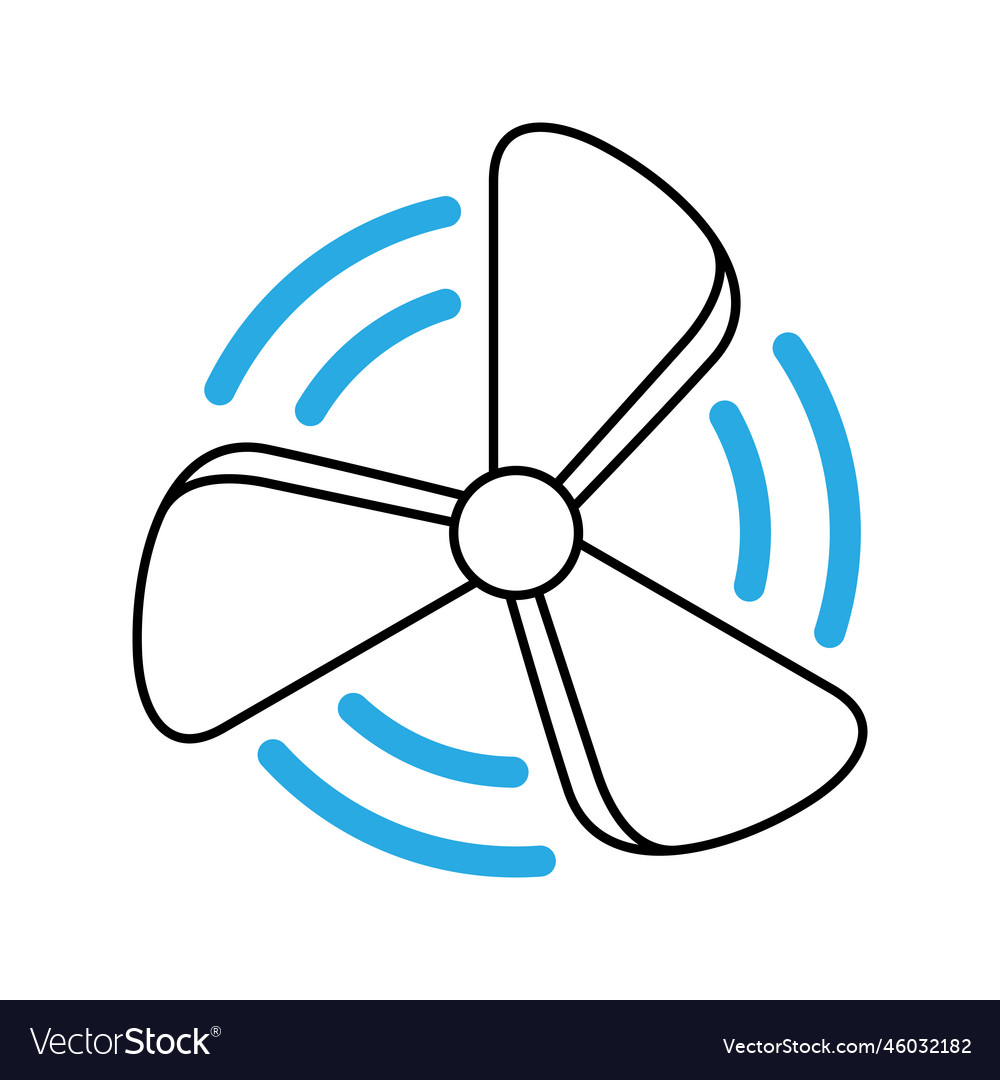 Air fan icon or image Royalty Free Vector Image