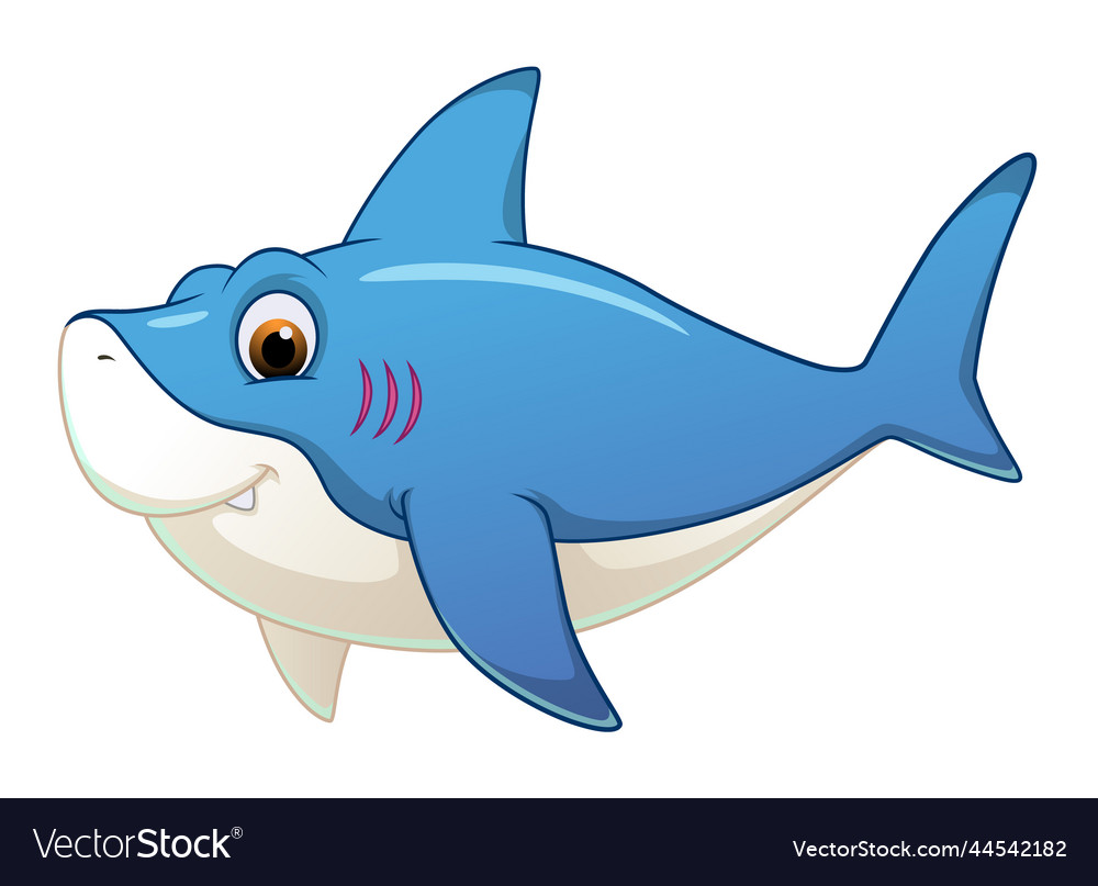 Little shark cartoon animal Royalty Free Vector Image