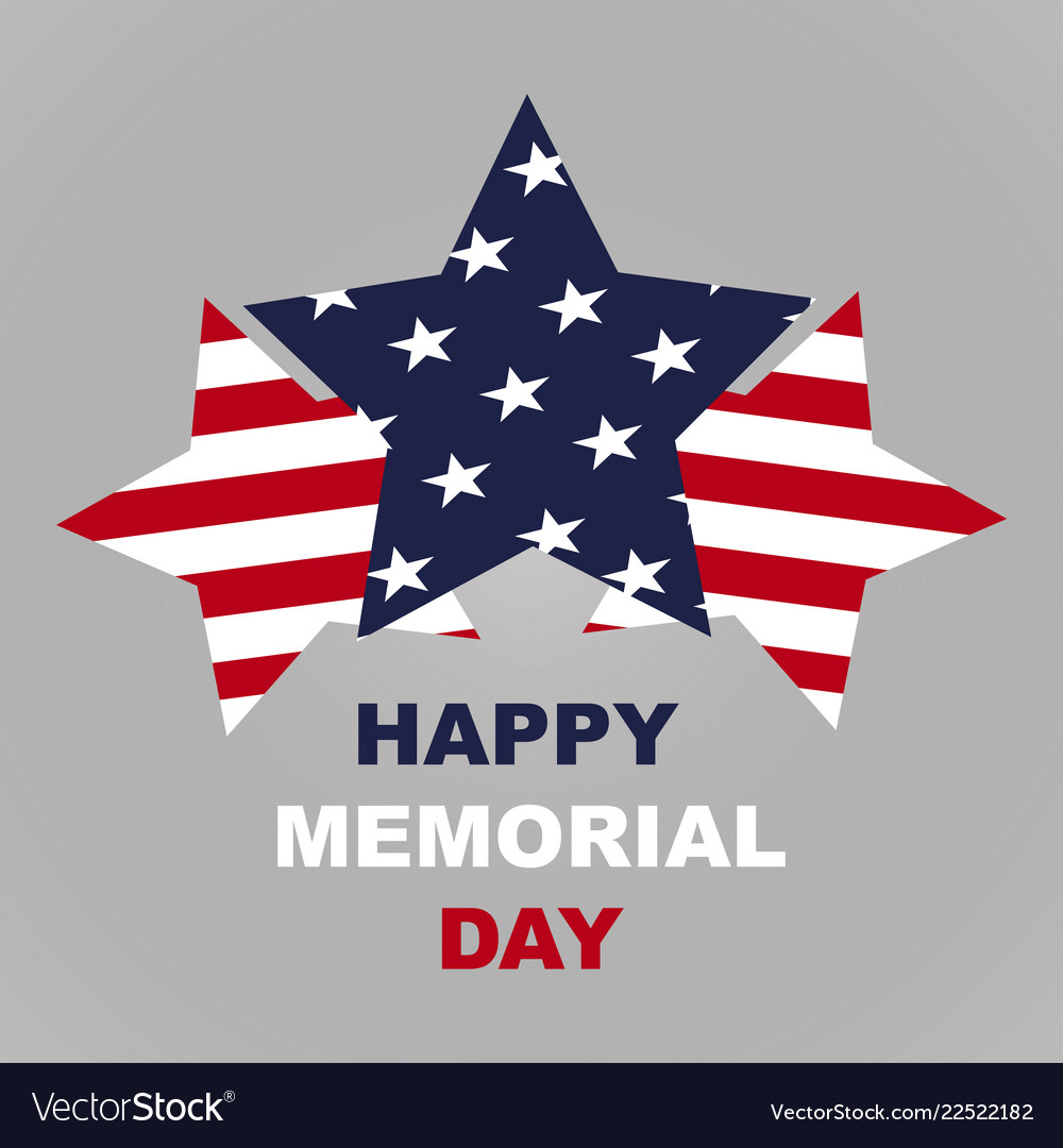 Memorial day back with stars Royalty Free Vector Image