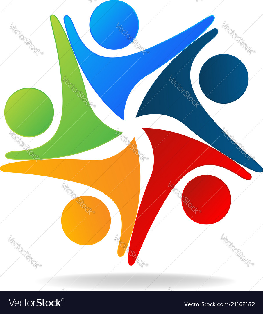 People teamwork concept circle group Royalty Free Vector