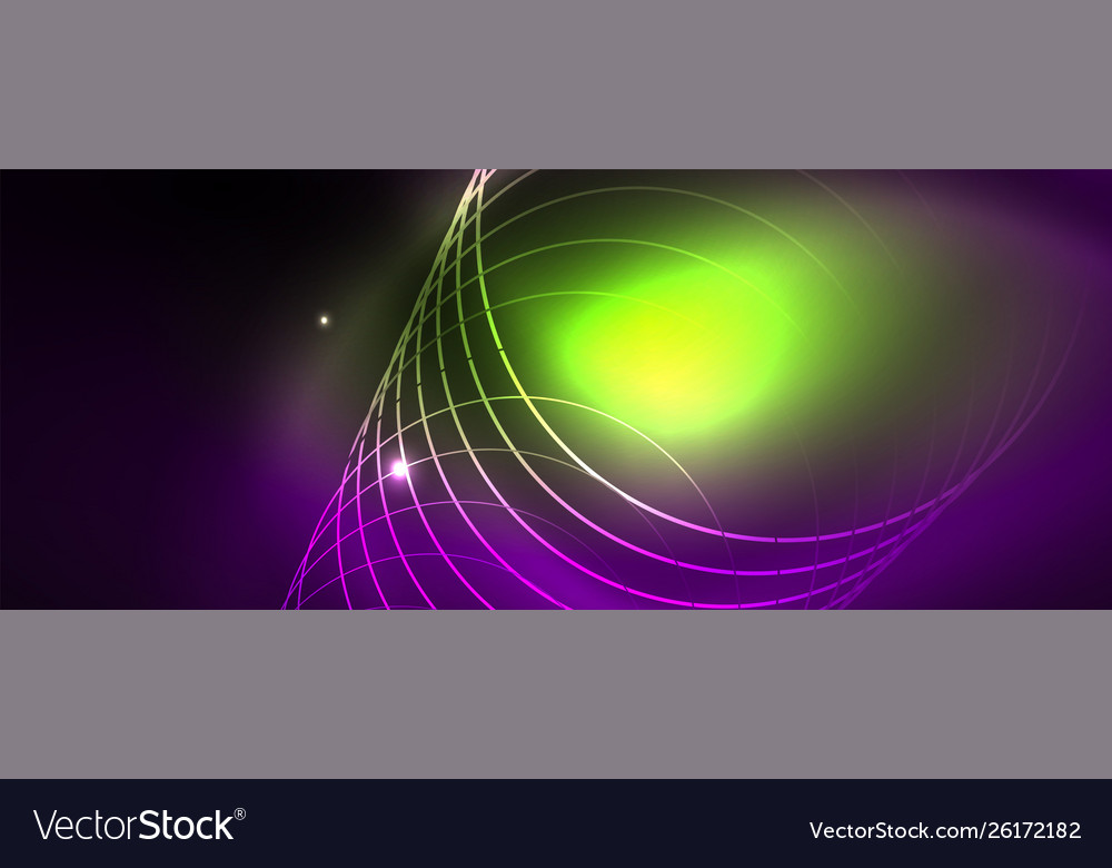 Shiny glowing design background neon style lines Vector Image