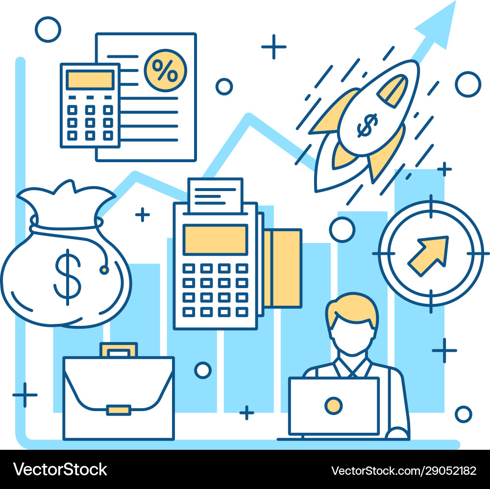 Startup launch concept icon Royalty Free Vector Image
