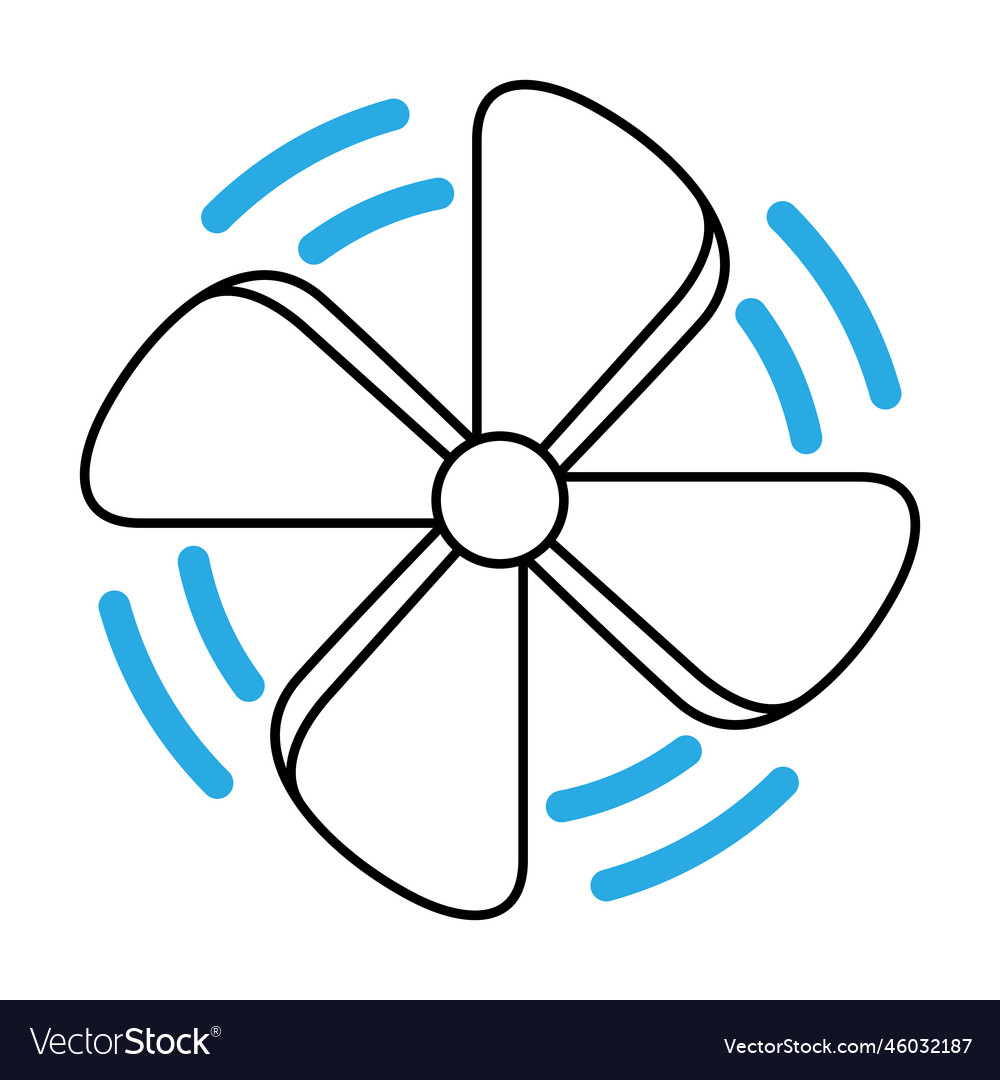 Air fan icon or image Royalty Free Vector Image