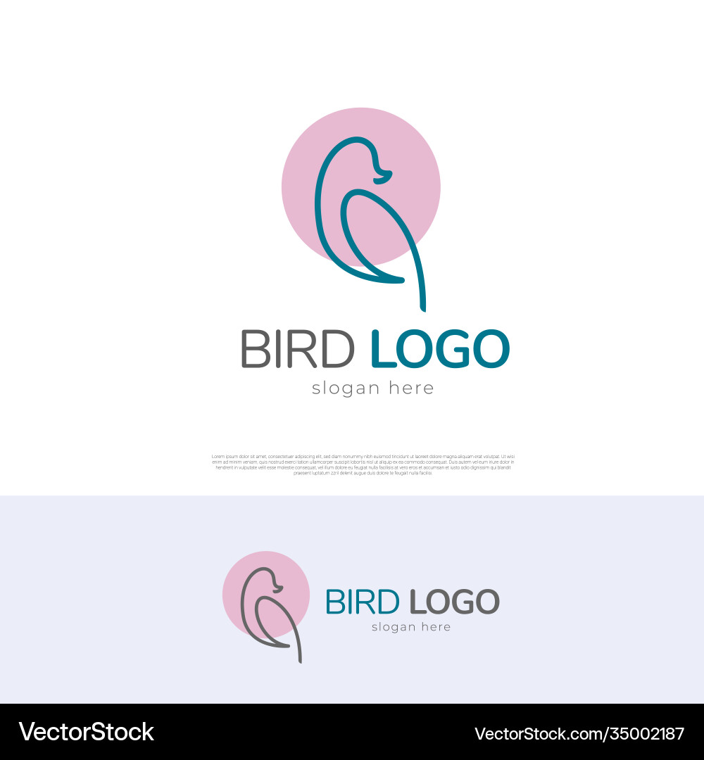 Bird logo icon design Royalty Free Vector Image