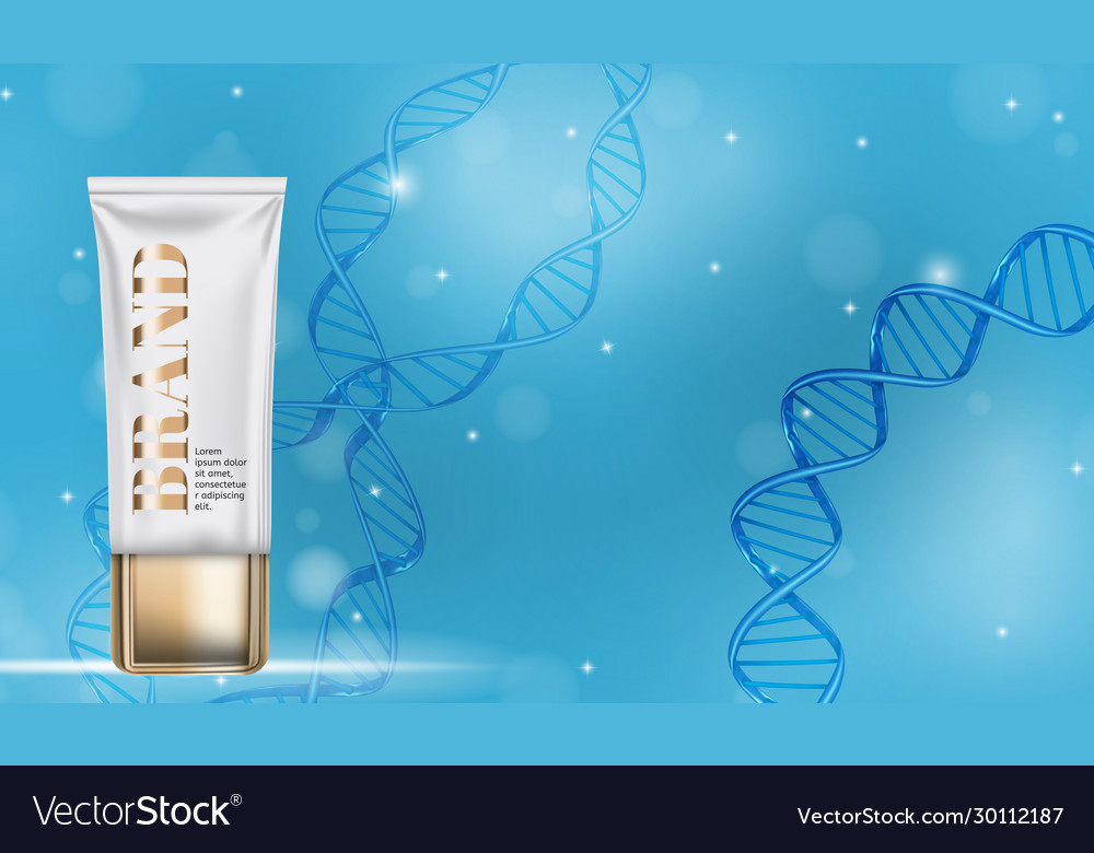 Design cosmetics product template for ads Vector Image