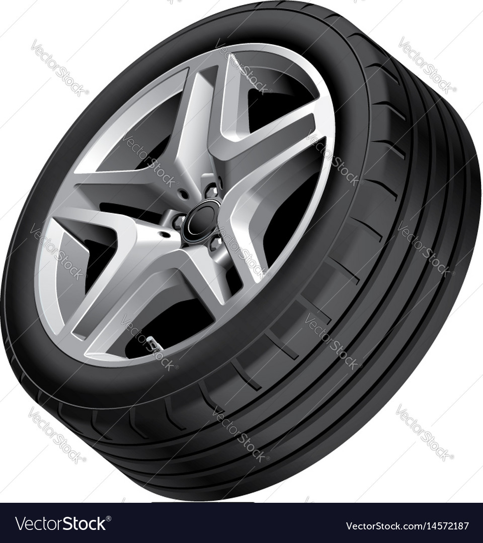 Light alloy wheel isolated