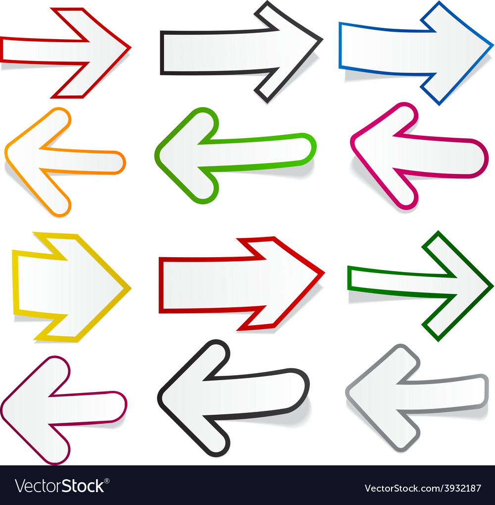 Paper arrows Royalty Free Vector Image - VectorStock