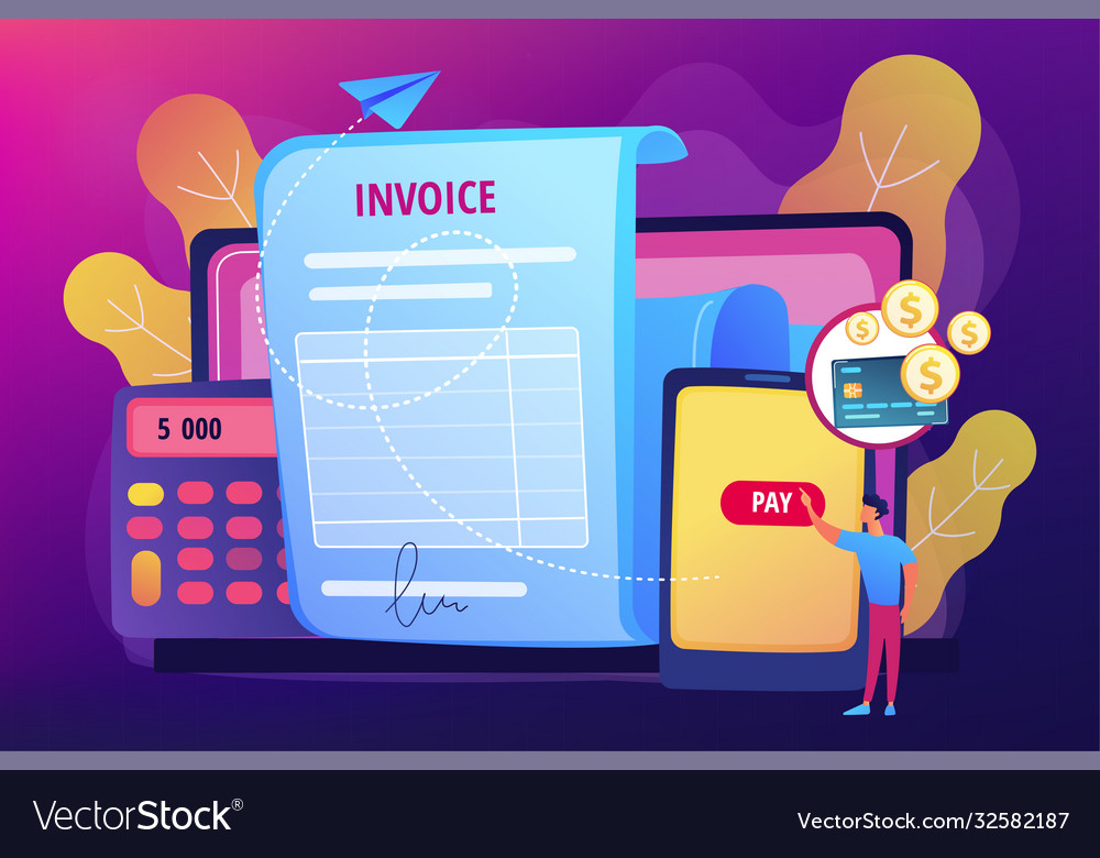 Payment system e banking flat Royalty Free Vector Image