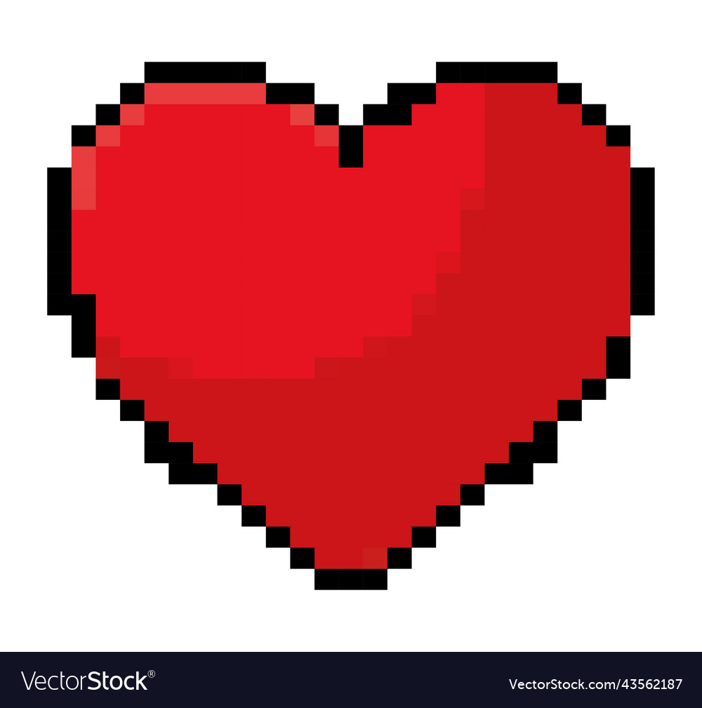 Pixelated heart design Royalty Free Vector Image