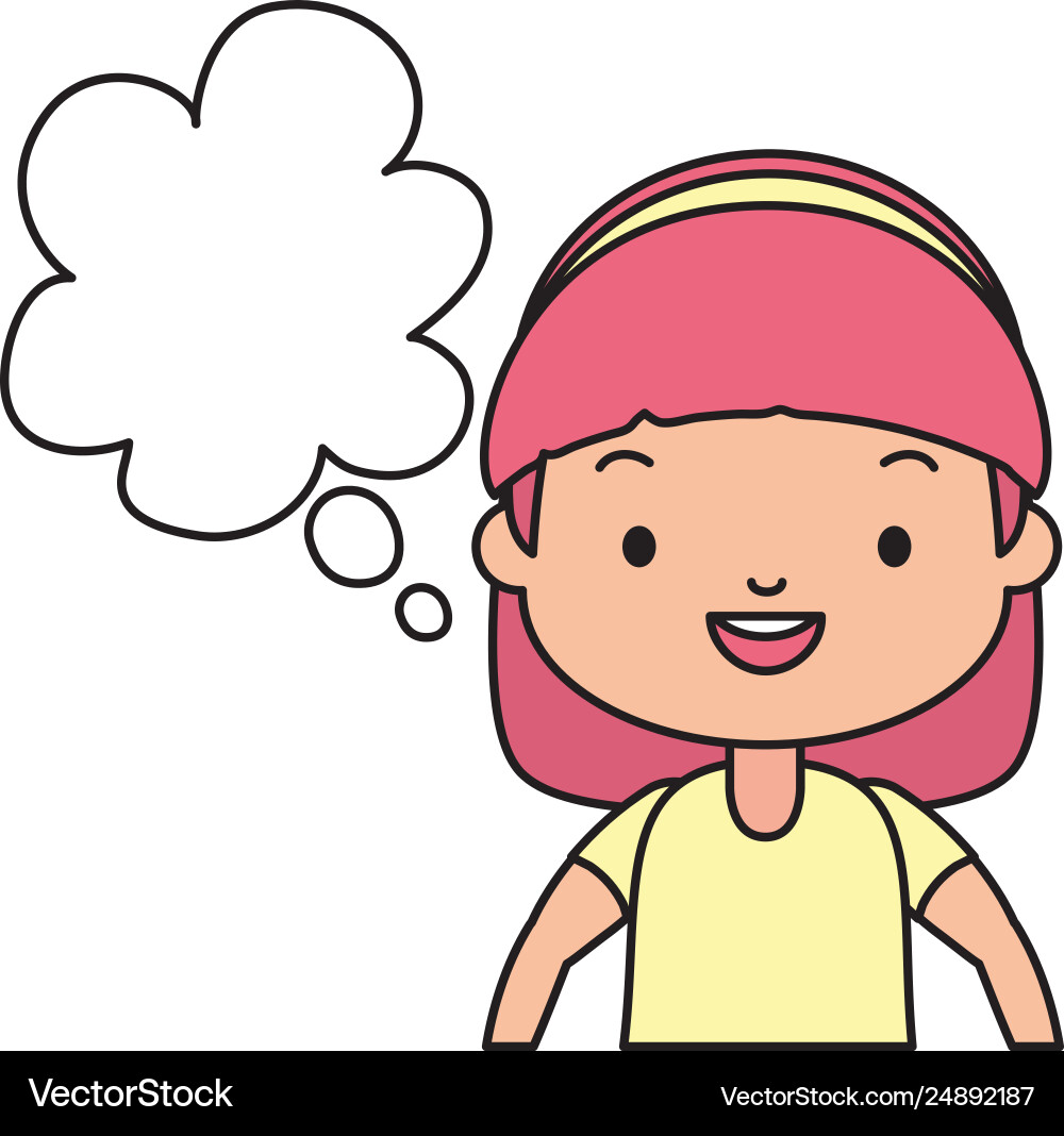 School girl speech bubble Royalty Free Vector Image
