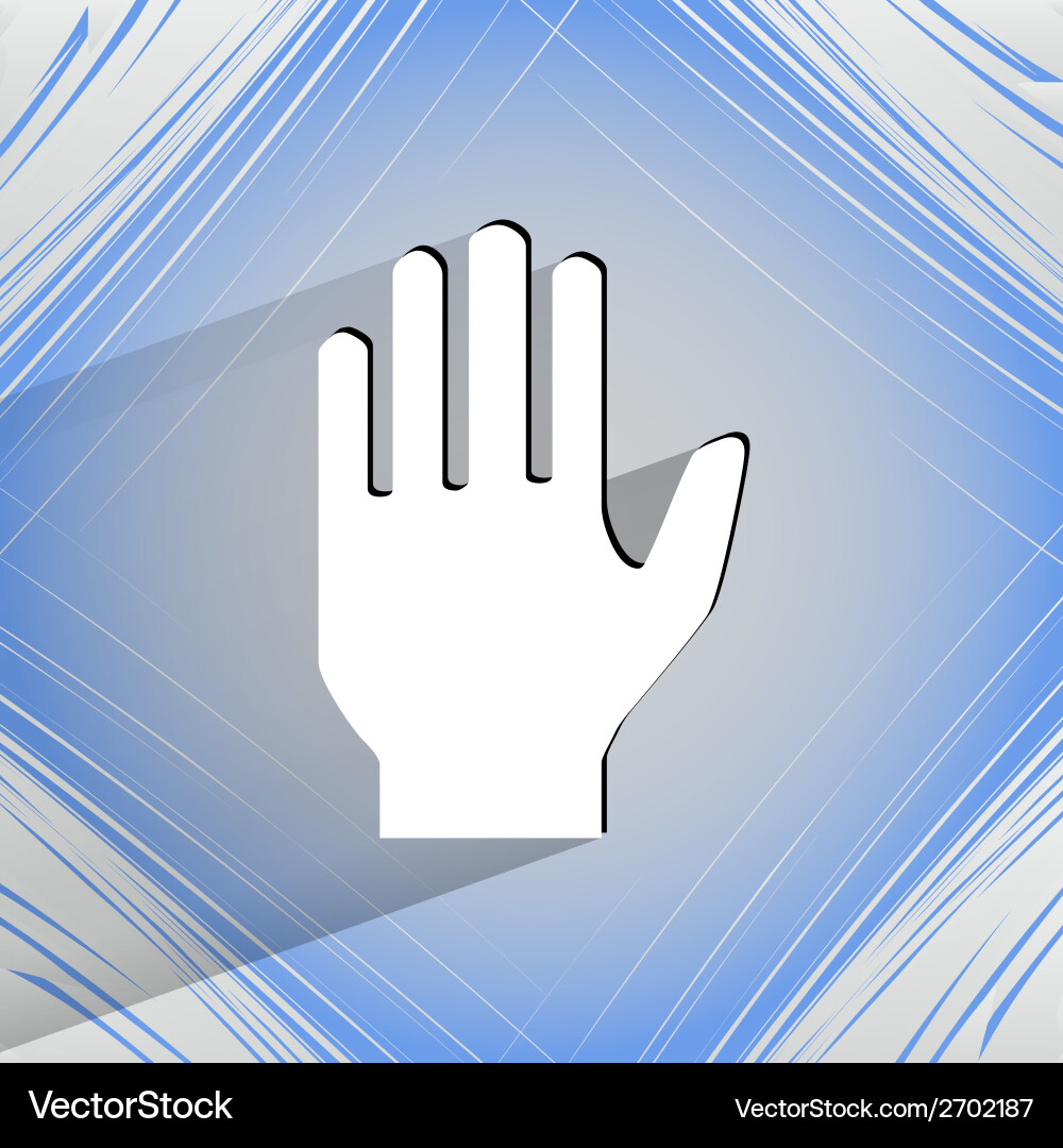 Stop hand flat modern web design Royalty Free Vector Image
