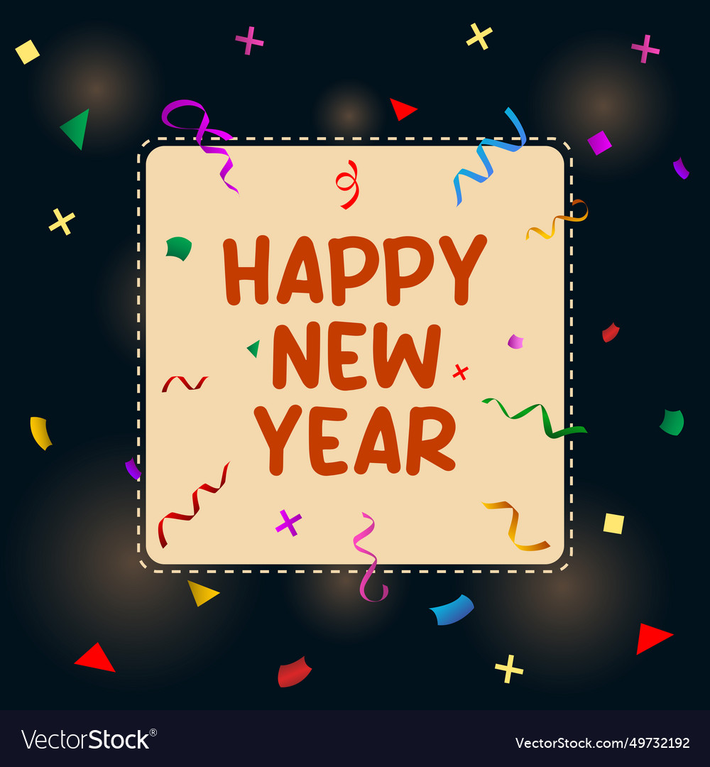 2024 new year card with confetti art Royalty Free Vector