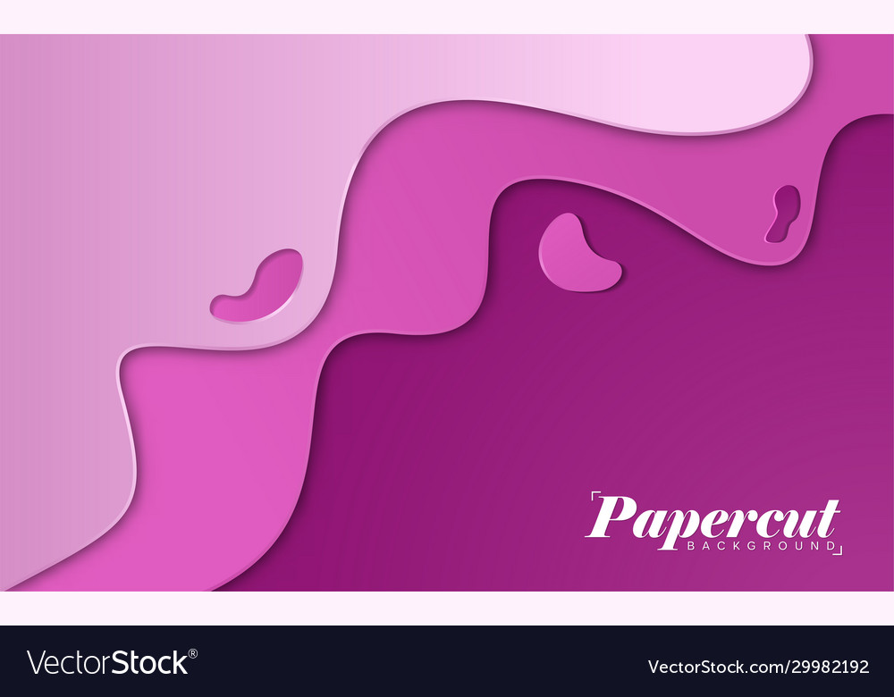 Colorful abstract background with paper cut shape Vector Image