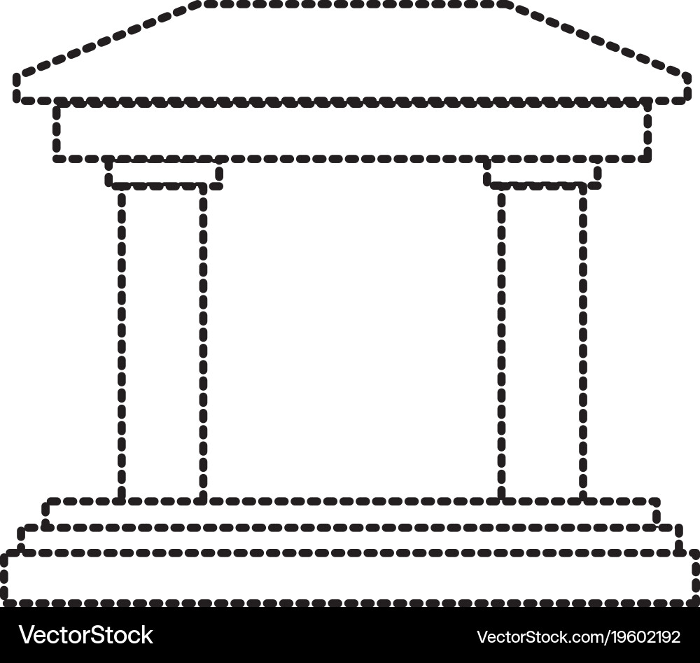 Greek building columns Royalty Free Vector Image