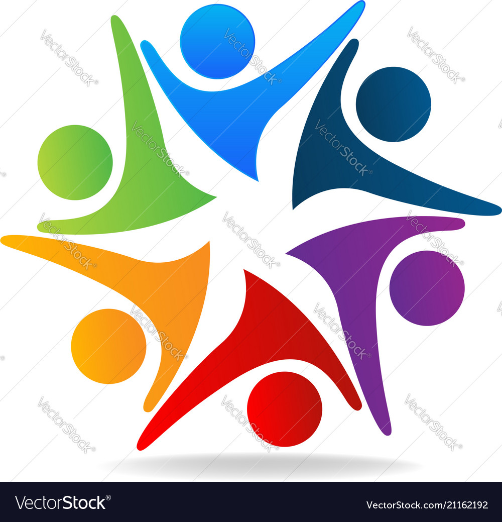 People teamwork concept circle group Royalty Free Vector