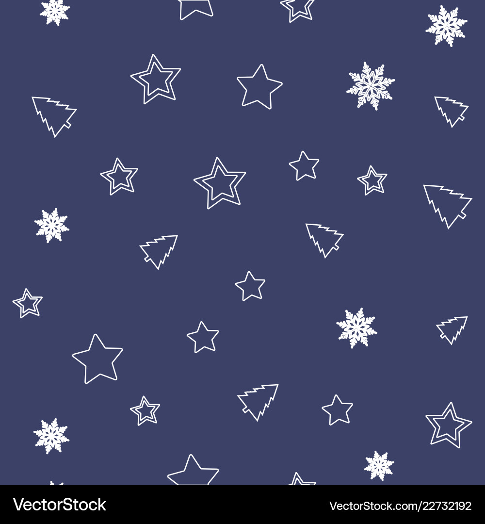 Seamless pattern with christmas ornaments Vector Image