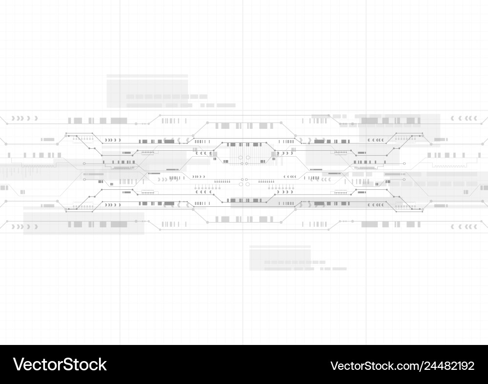 Technological interface future system circuit Vector Image