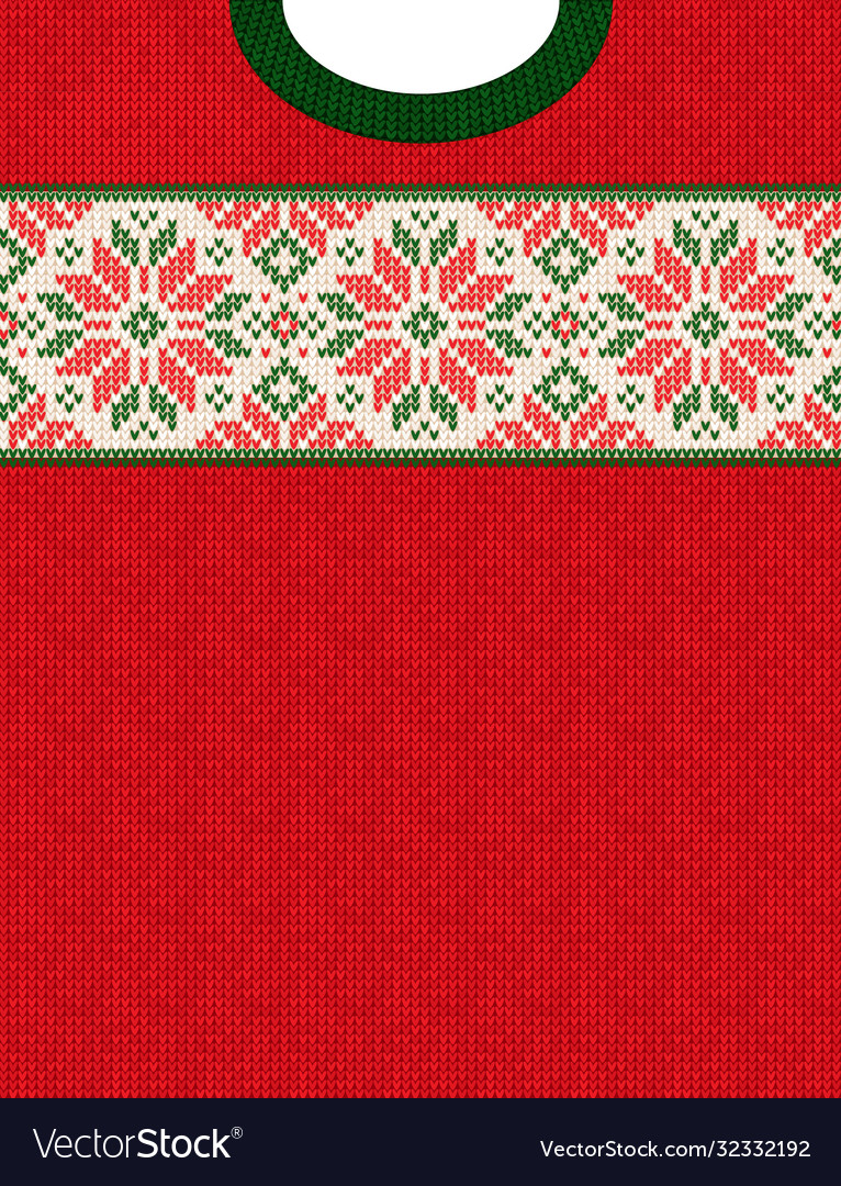 Ugly sweater season winter sale poster knitted Vector Image