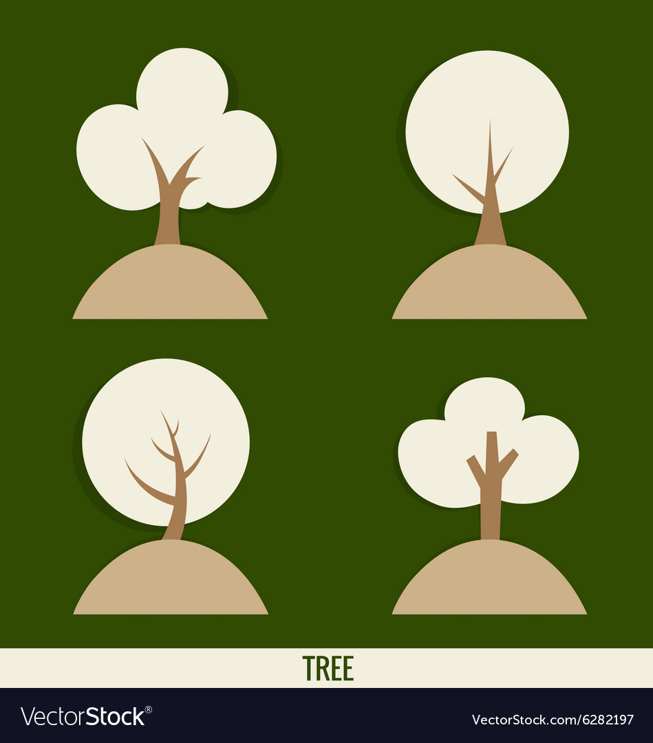 Abstract trees Royalty Free Vector Image - VectorStock