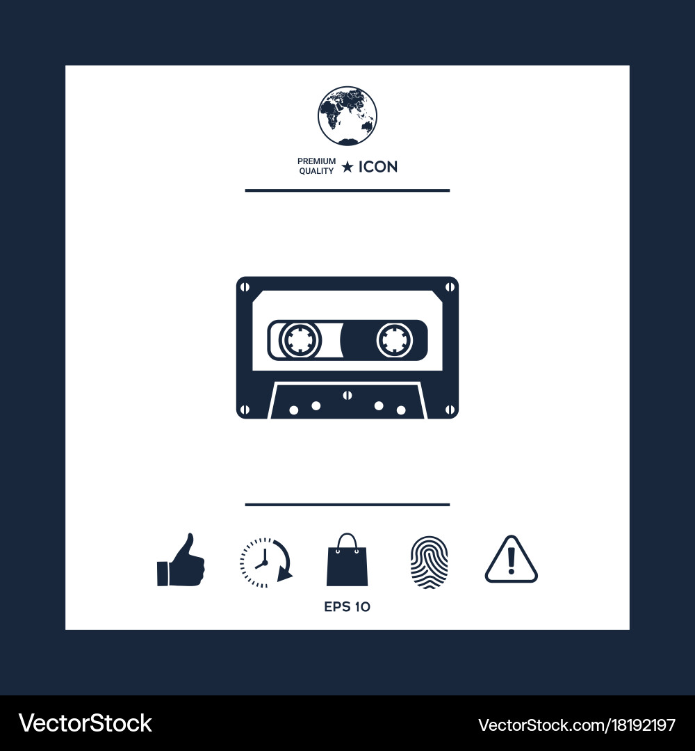 Audio cassette icon Royalty Free Vector Image - VectorStock