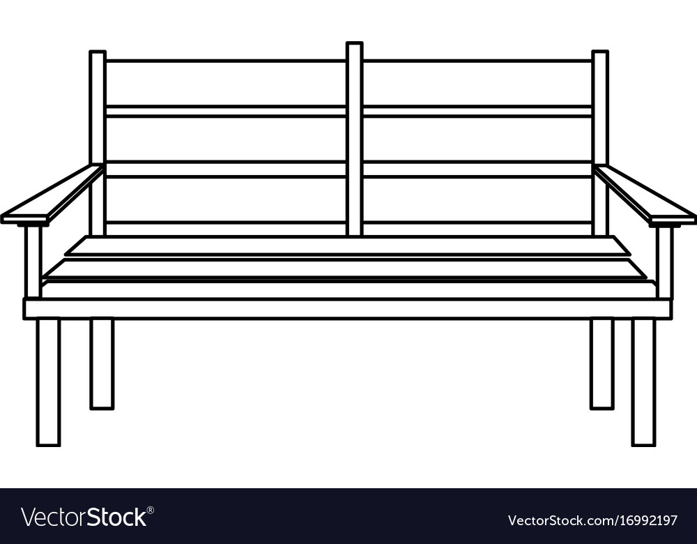 Chair park isolated icon Royalty Free Vector Image