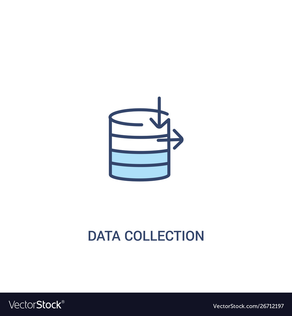 Data Collection Concept 2 Colored Icon Simple Vector Image