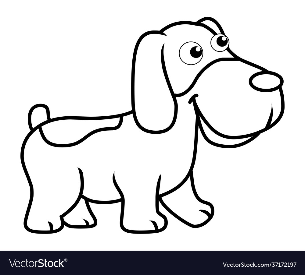 Free: playful dog in continuous line art drawing style - nohat.cc