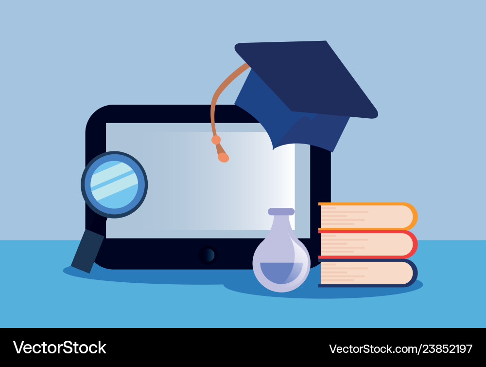 Online education concept Royalty Free Vector Image