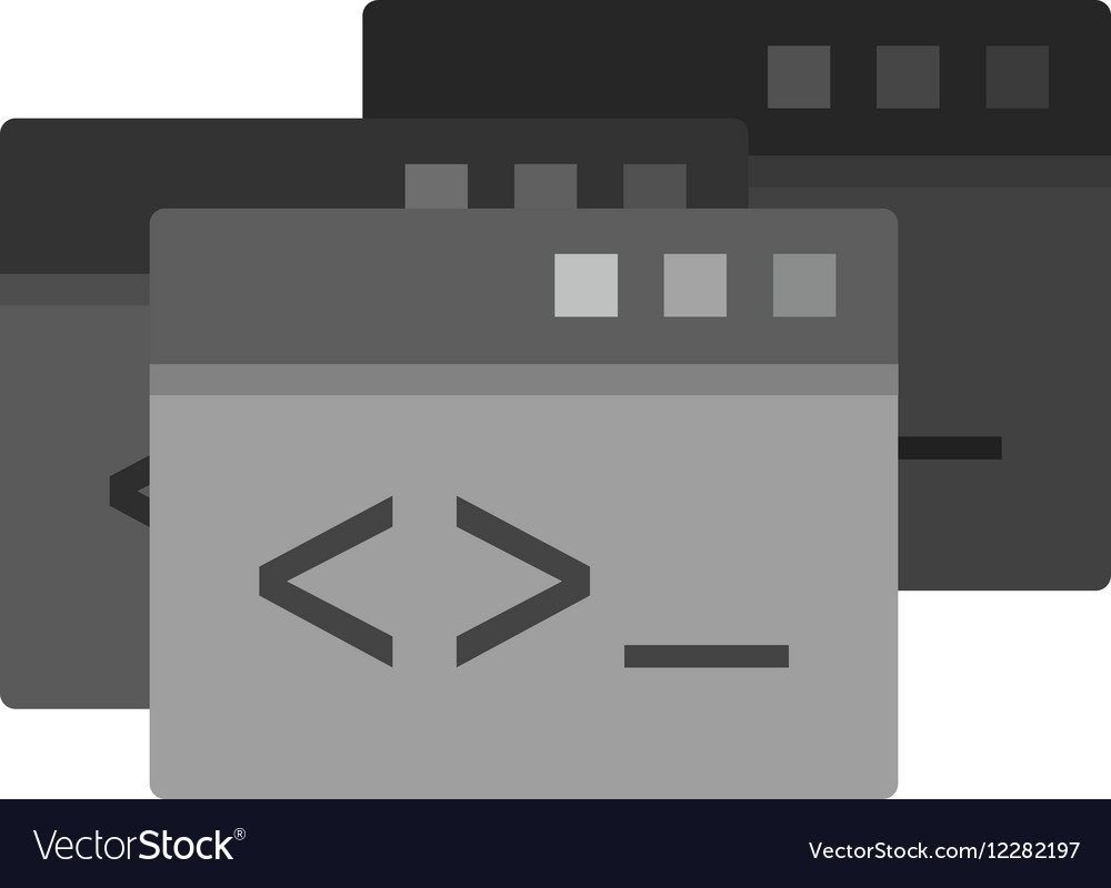 Programming Windows Royalty Free Vector Image - VectorStock