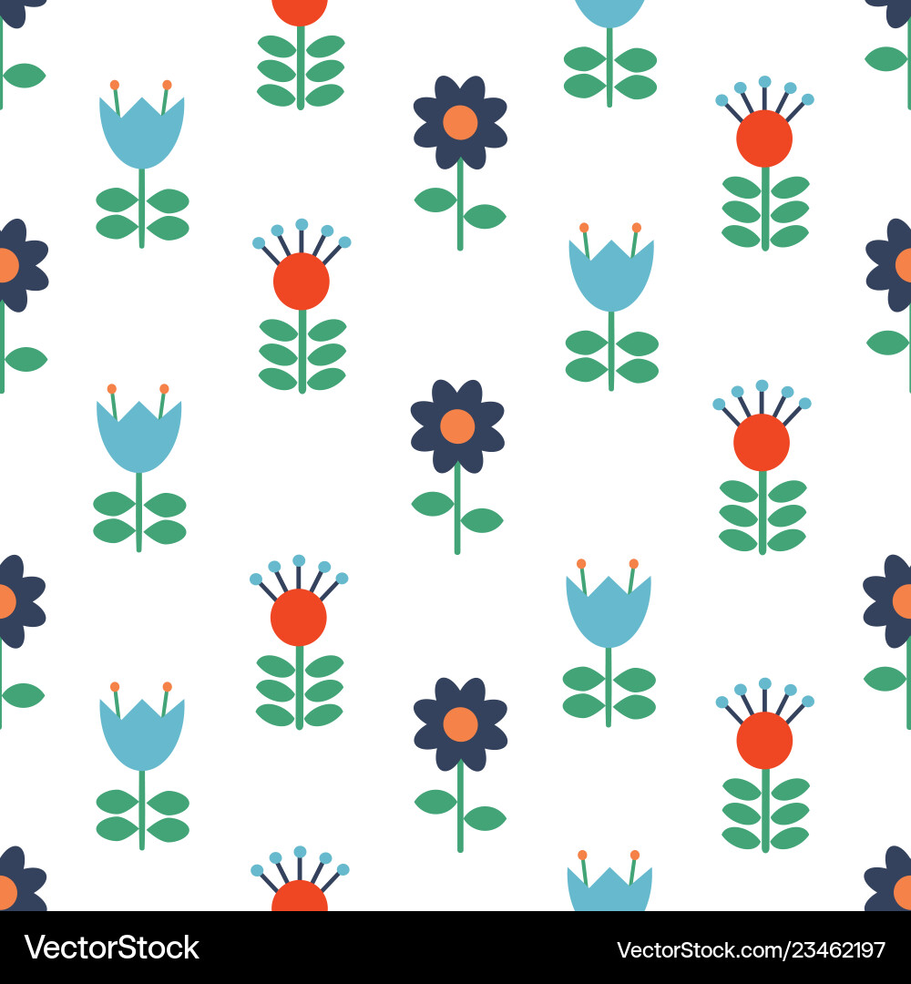 Scandinavian folk art seamless pattern Royalty Free Vector