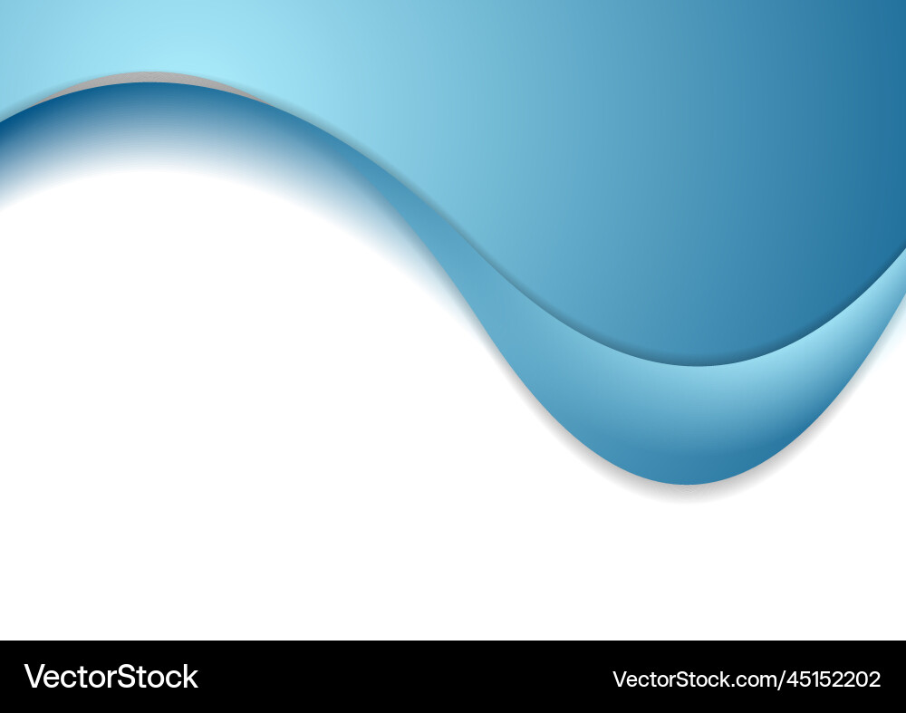 Abstract smooth blurred blue waves background Vector Image