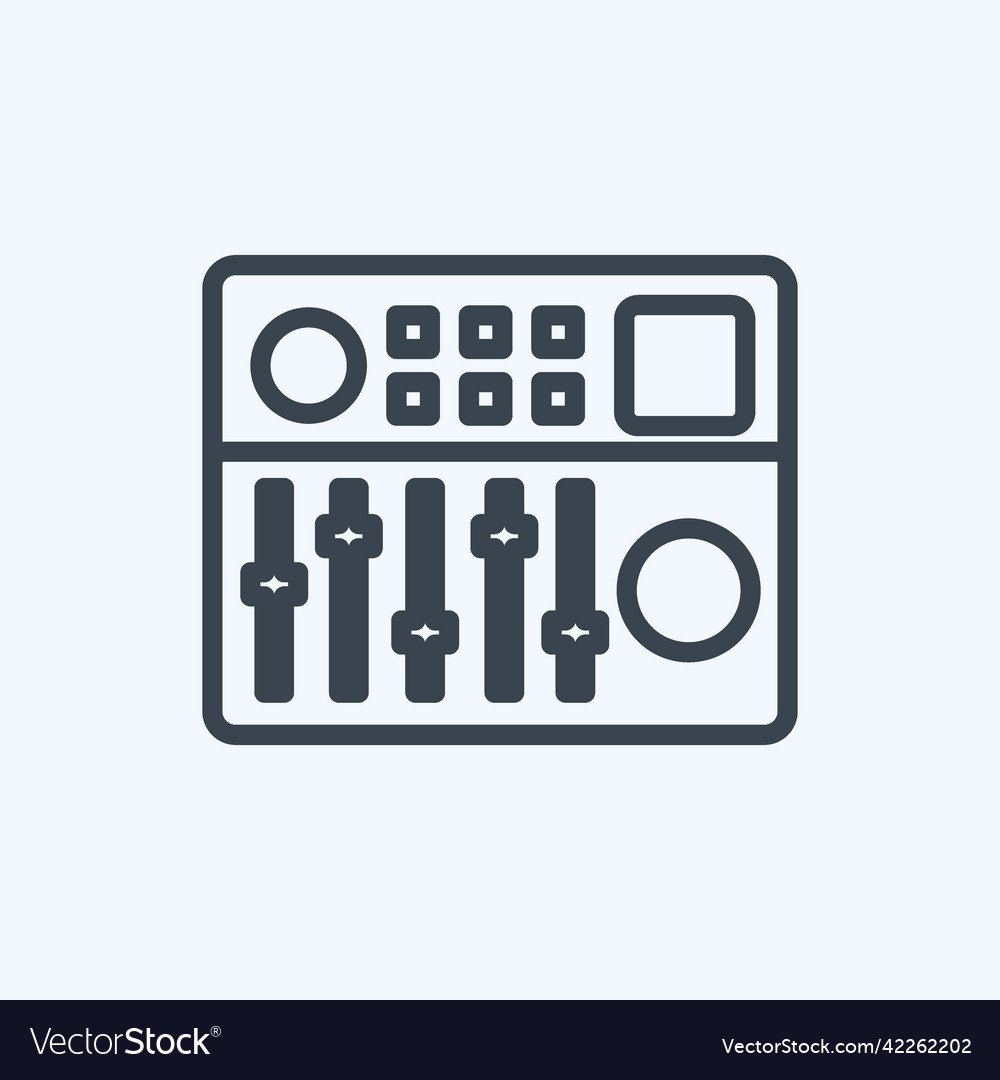 Icon controller suitable for music symbol line Vector Image