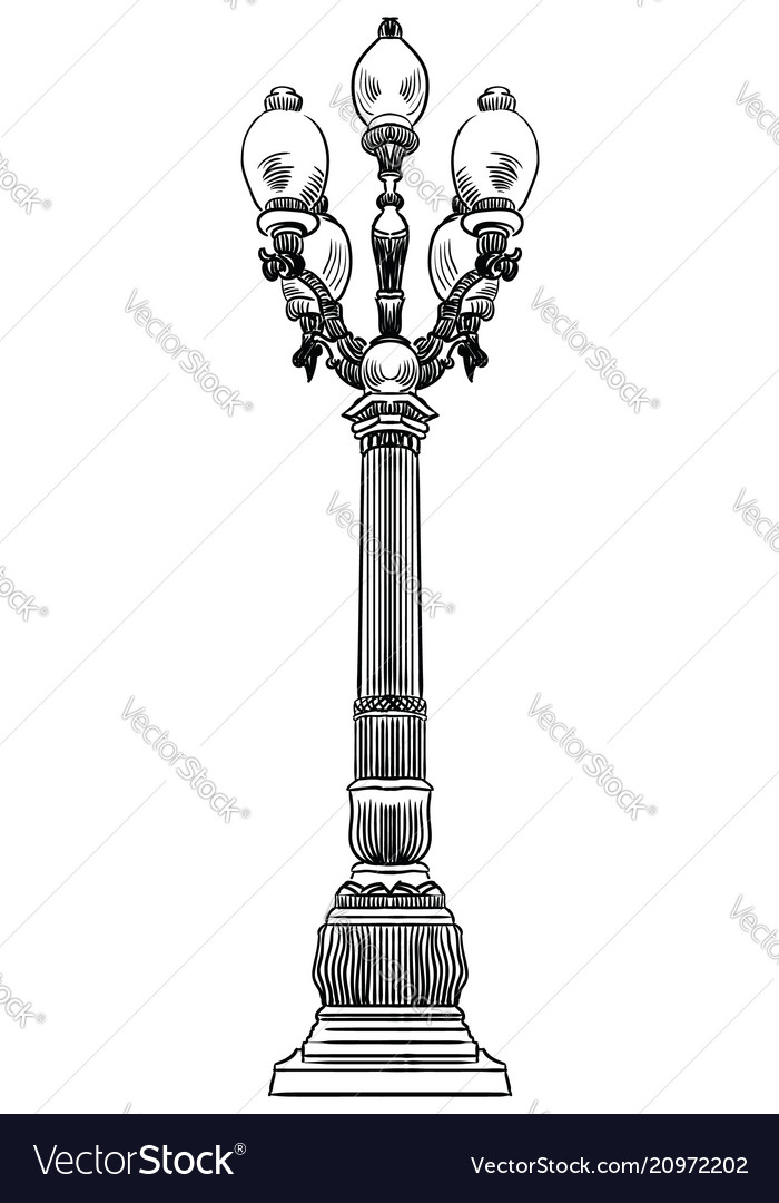 Street lamp-2 Royalty Free Vector Image - VectorStock