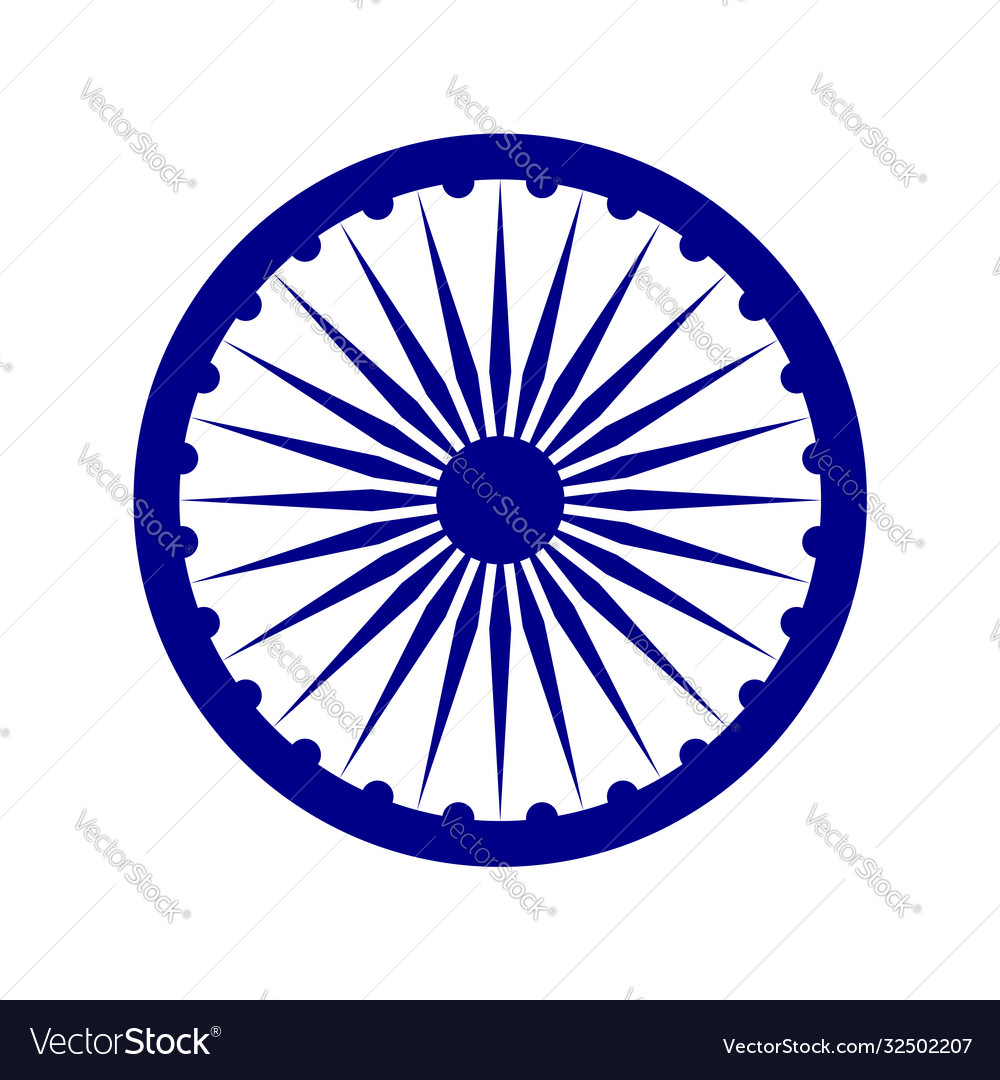 Ashoka chakra Royalty Free Vector Image VectorStock