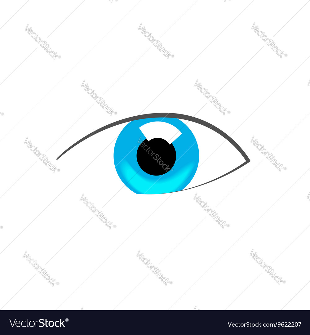 Blue eye abstract symbol Royalty Free Vector Image