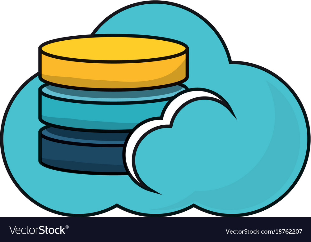 Cloud storage design concept Royalty Free Vector Image