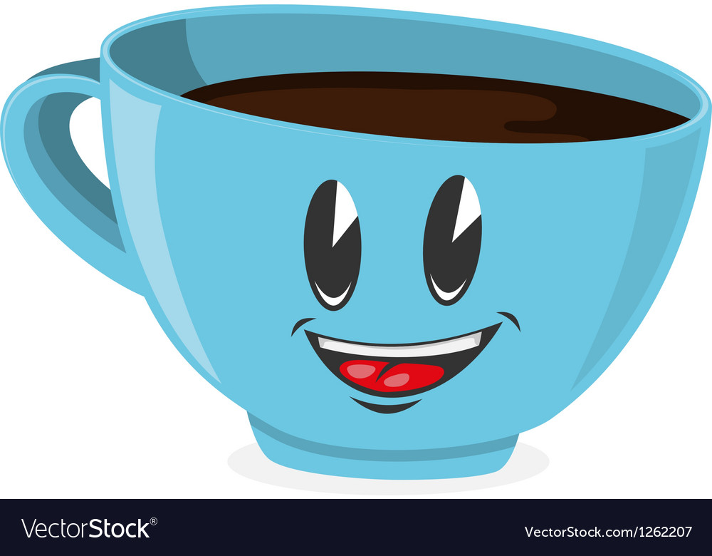 Cute cup of coffee Royalty Free Vector Image - VectorStock