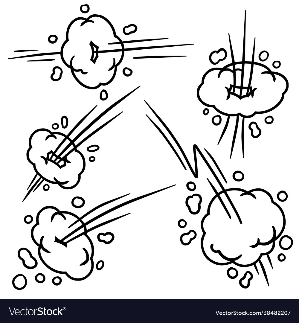 Effect comic speed funny cloud movement Royalty Free Vector