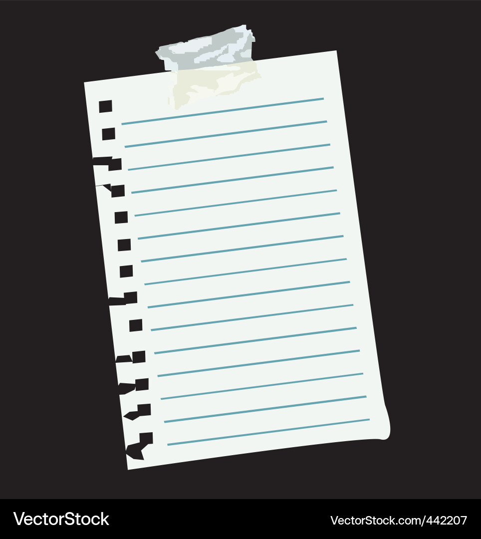 Notepad Royalty Free Vector Image - VectorStock