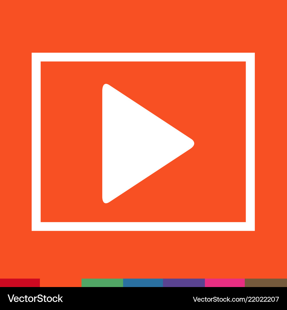 Play button icon design Royalty Free Vector Image