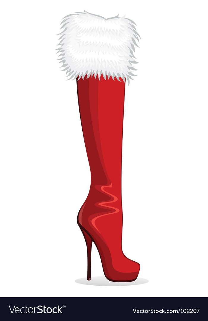 high heel santa boots