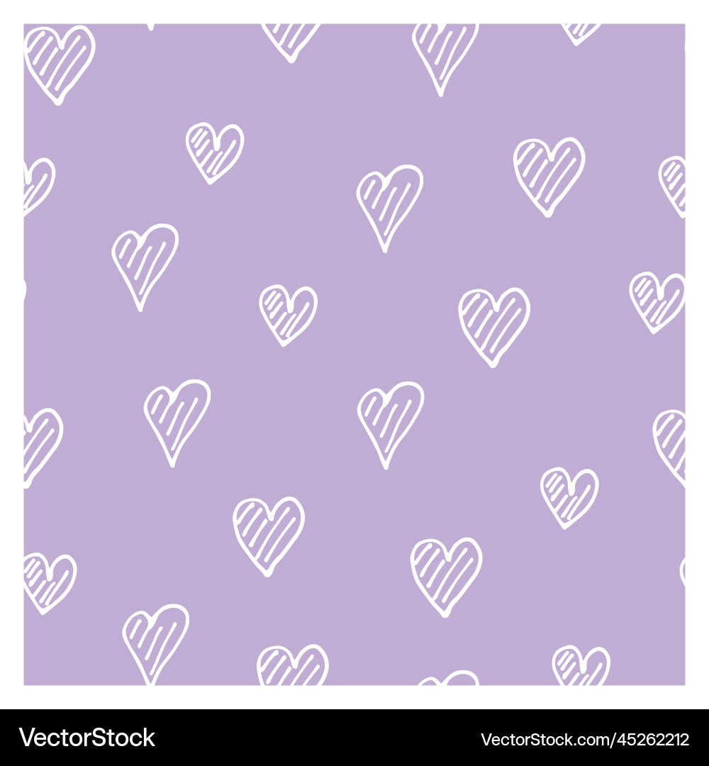 Doodle hearts seamless pattern Royalty Free Vector Image