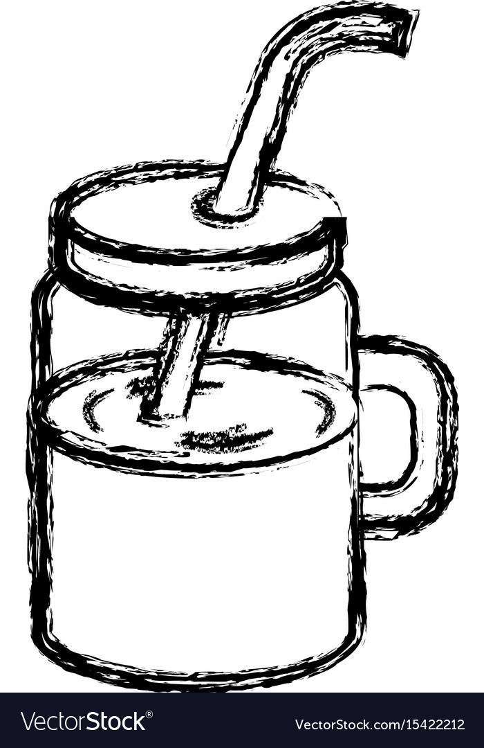 Jar with juice fruit Royalty Free Vector Image