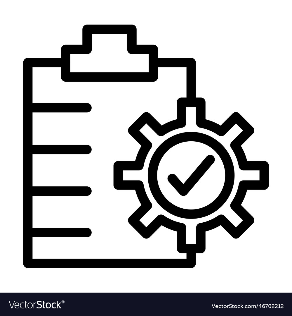 Quality control thick line icon for personal Vector Image