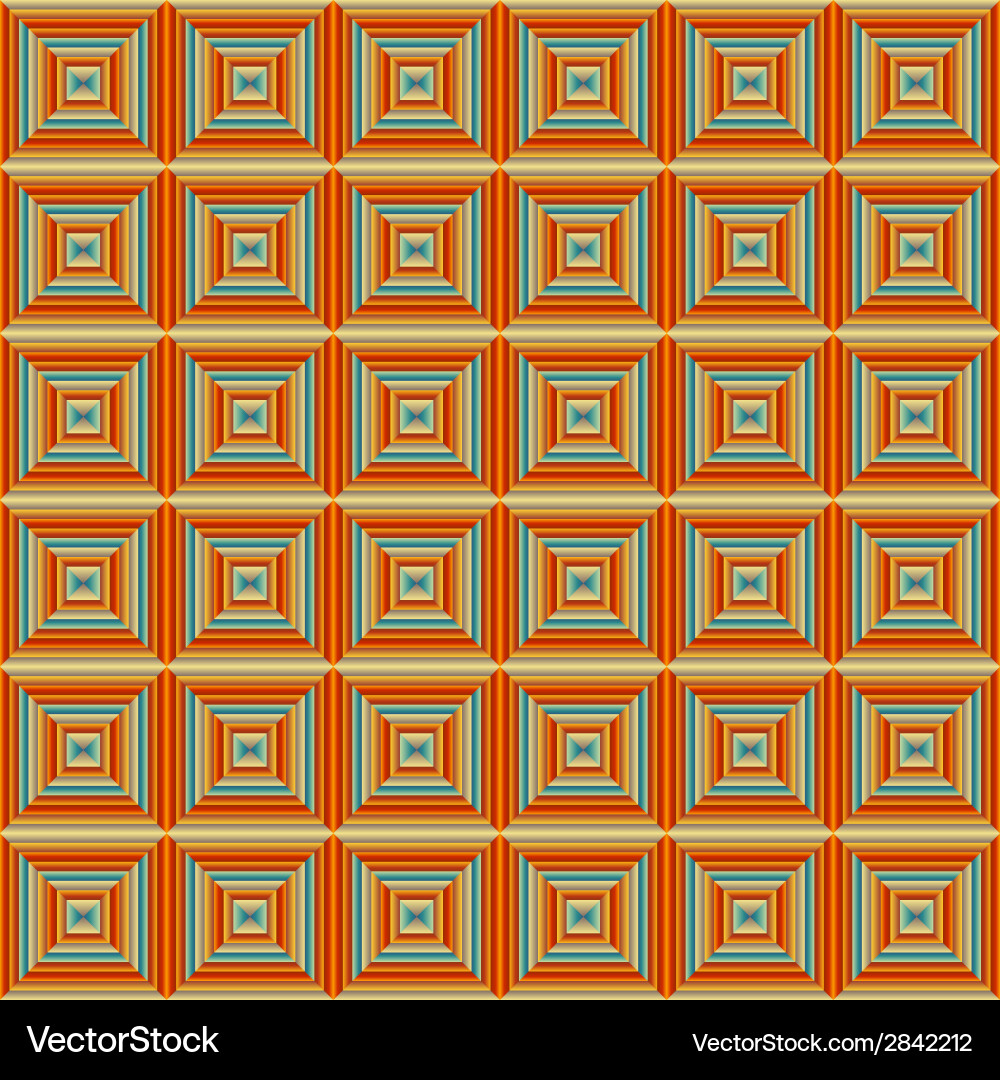 Seamless squared orange pattern Royalty Free Vector Image